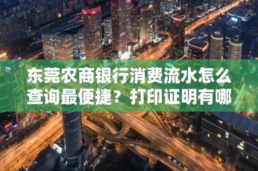 东莞农商银行消费流水怎么查询最便捷？打印证明有哪些风险需注意？